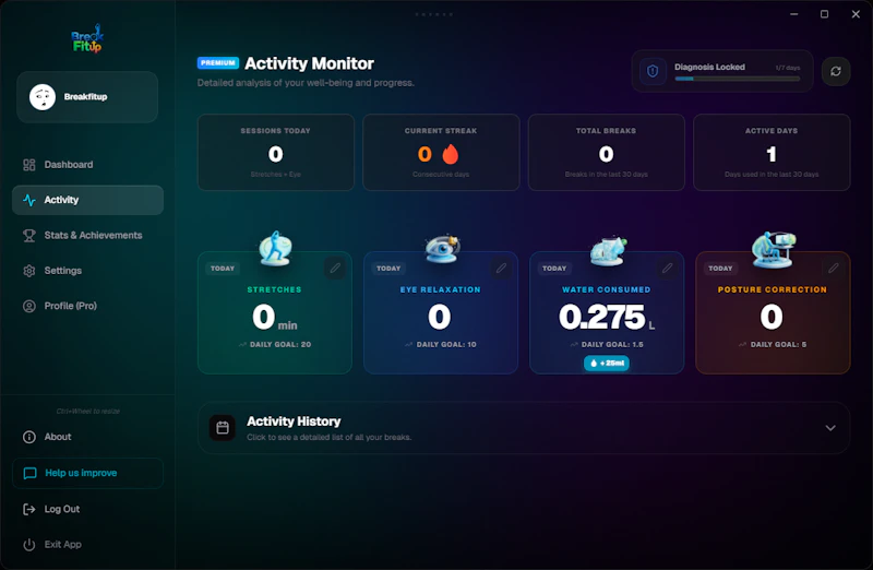 Breakfitup SaaS Dashboard screenshot 5