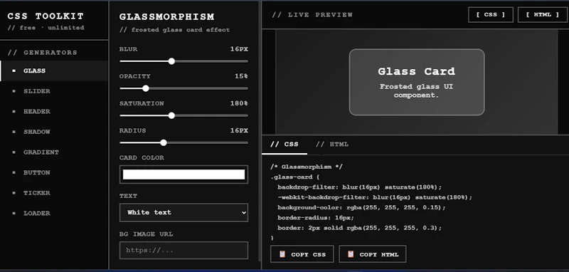 CSS Toolkit screenshot 2
