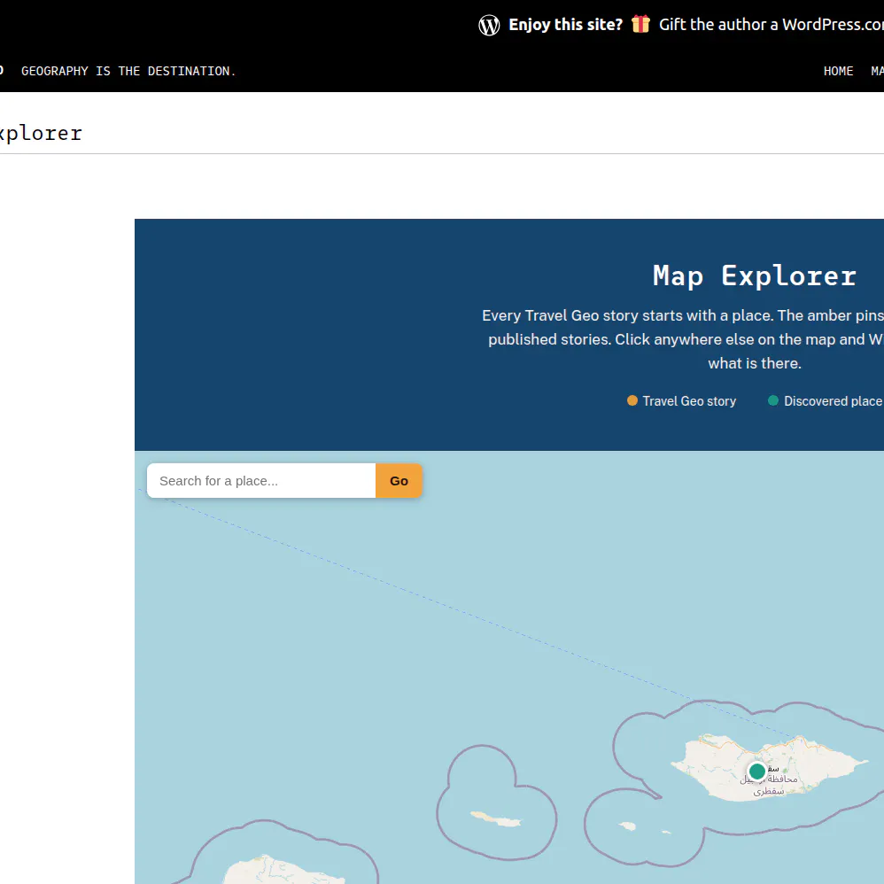 Travel Geo Map Explorer