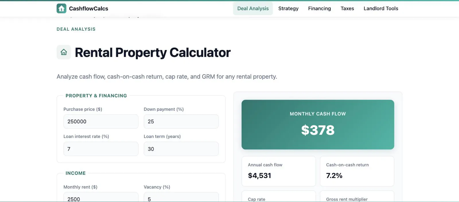 CashflowCalcs screenshot 3