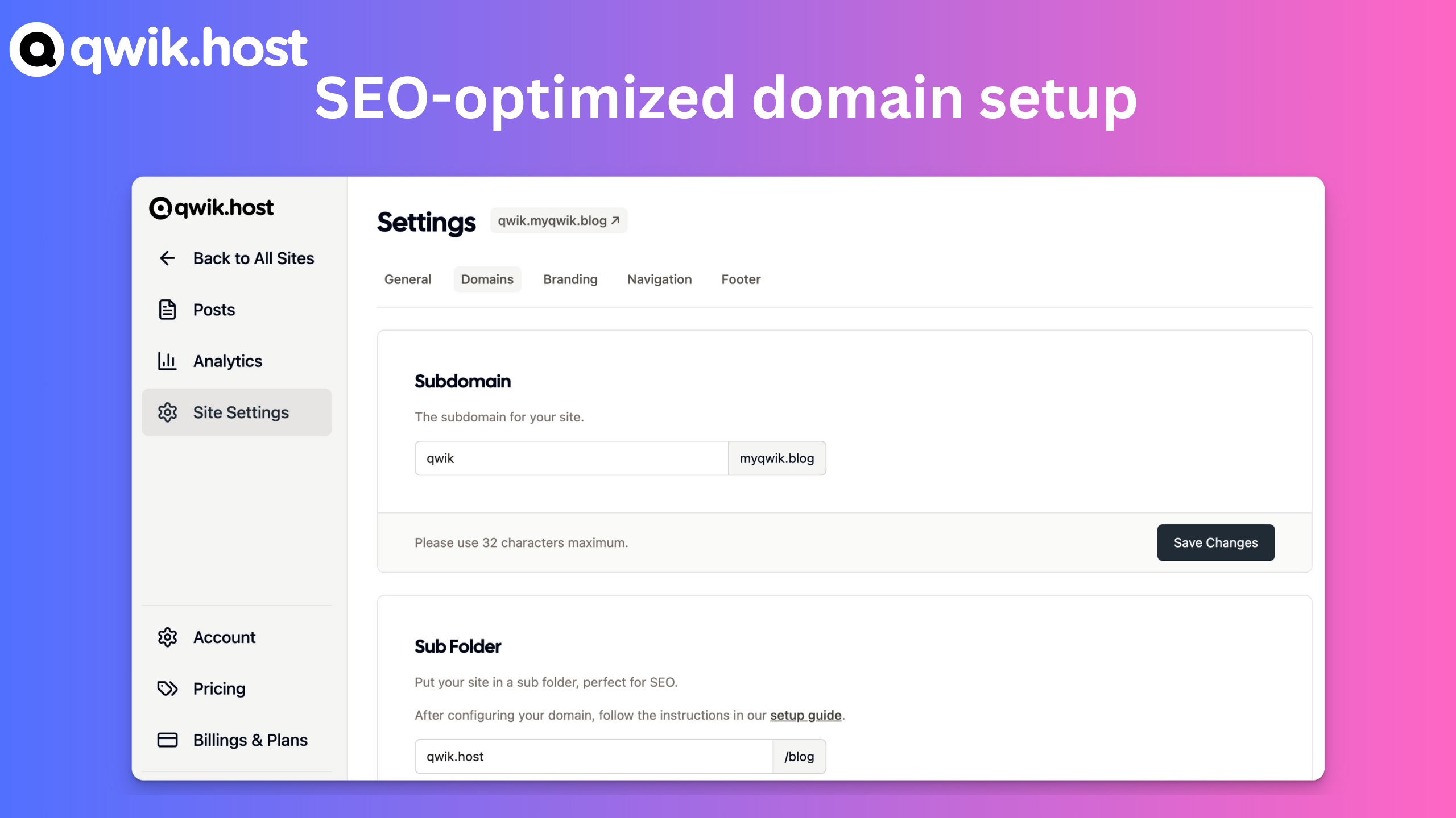 Mídia 4 de qwik.host - Lançar o blog da sua empresa em minutos