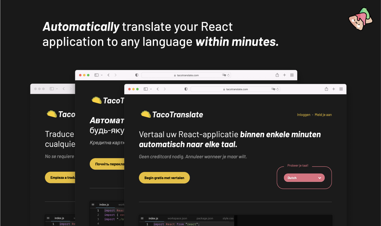 Media Tacotranslate - Terjemahkan aplikasi bertindak balas ke mana -mana bahasa dalam beberapa minit 2