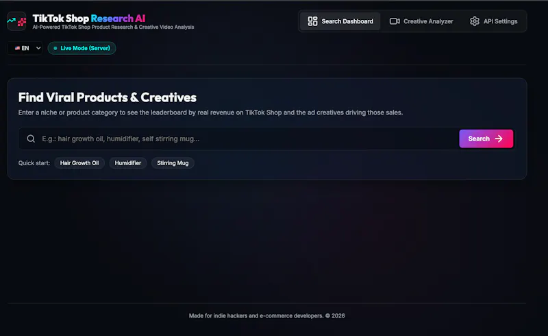 TikTok Shop AI Researcher screenshot 2