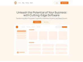 Minimal SaaS landing page template gallery image