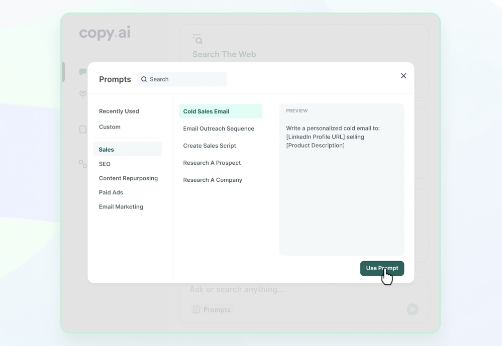 Chat op copy.ai - Een slimmer chatgpt om u te helpen meer gedaan te krijgen media 1