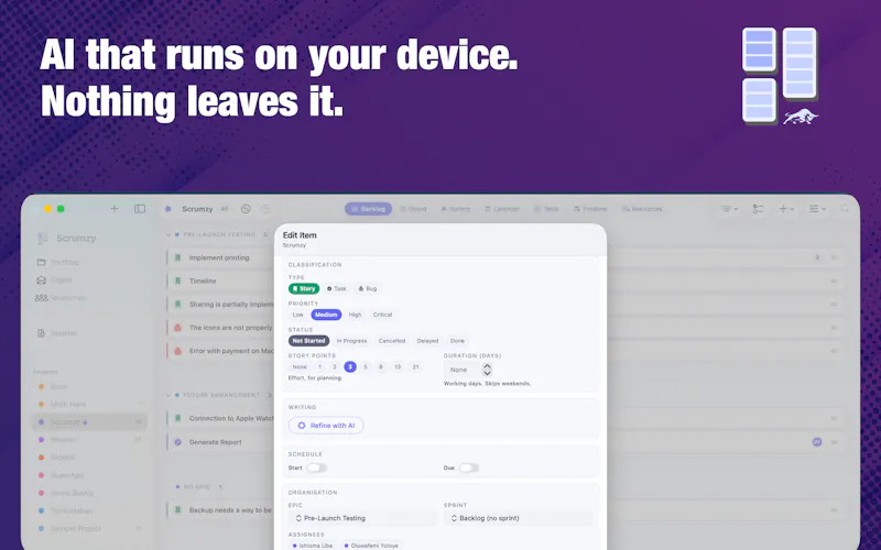Scrumzy - Projects & Sprints screenshot 2
