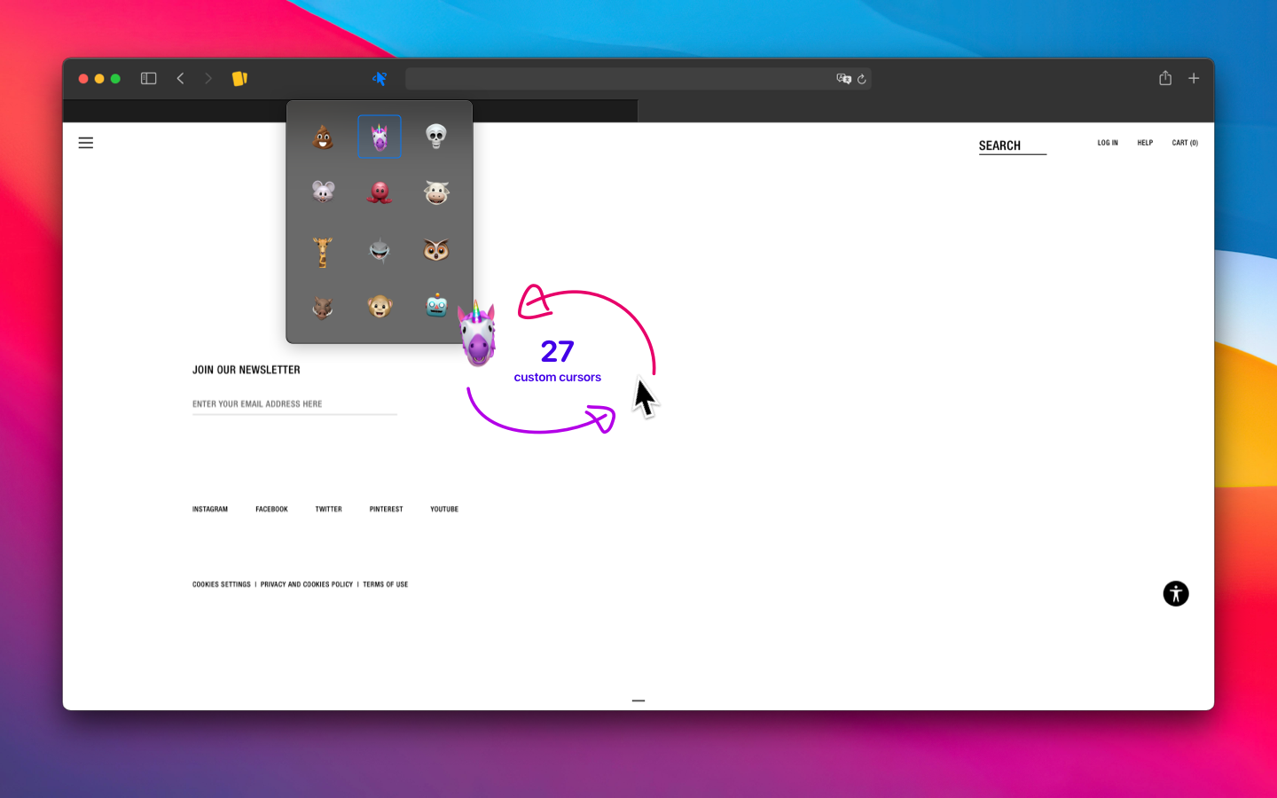 Funny Cursors for Safari - 27 customize cursor styles | Product Hunt