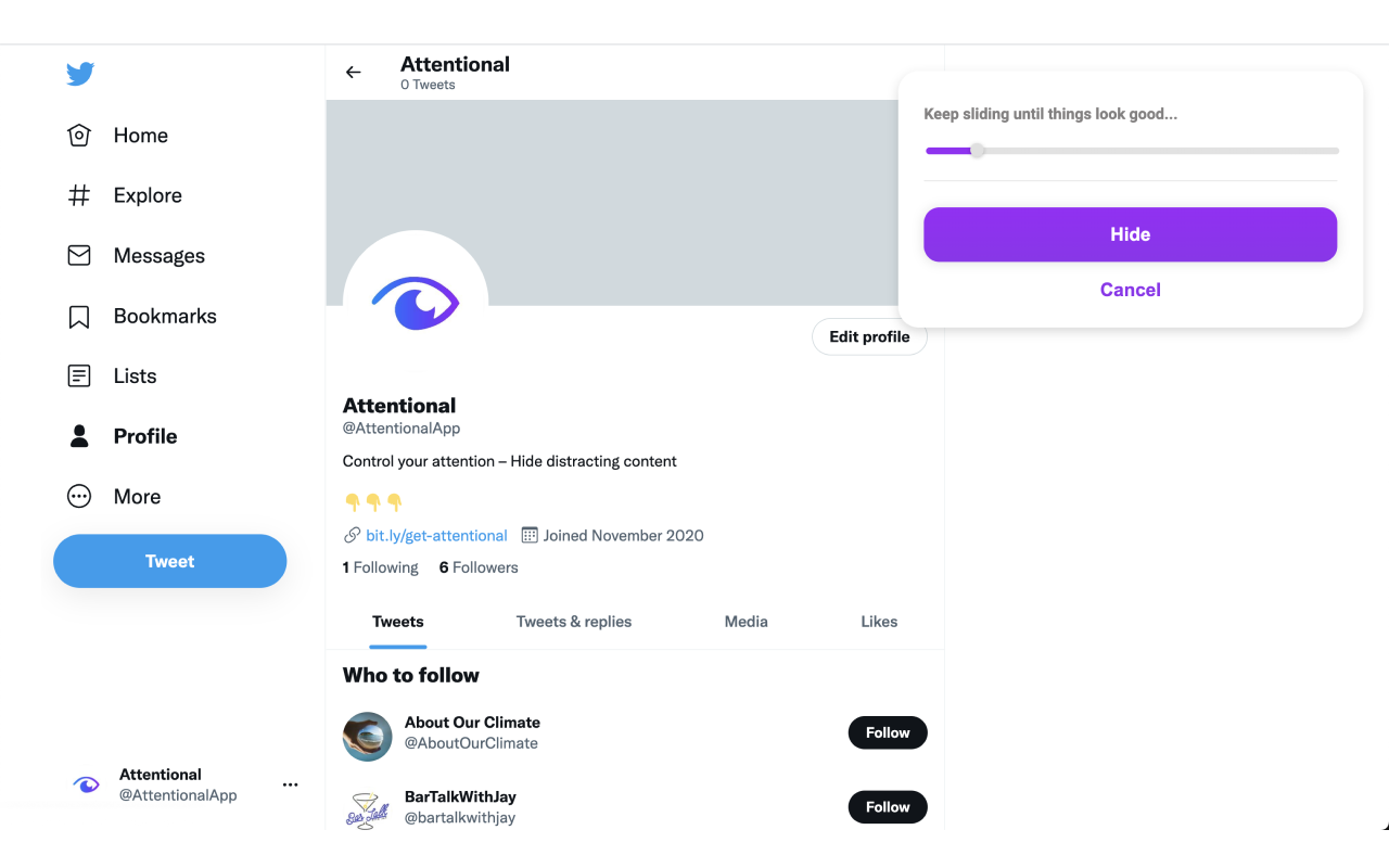 Attentional gallery image