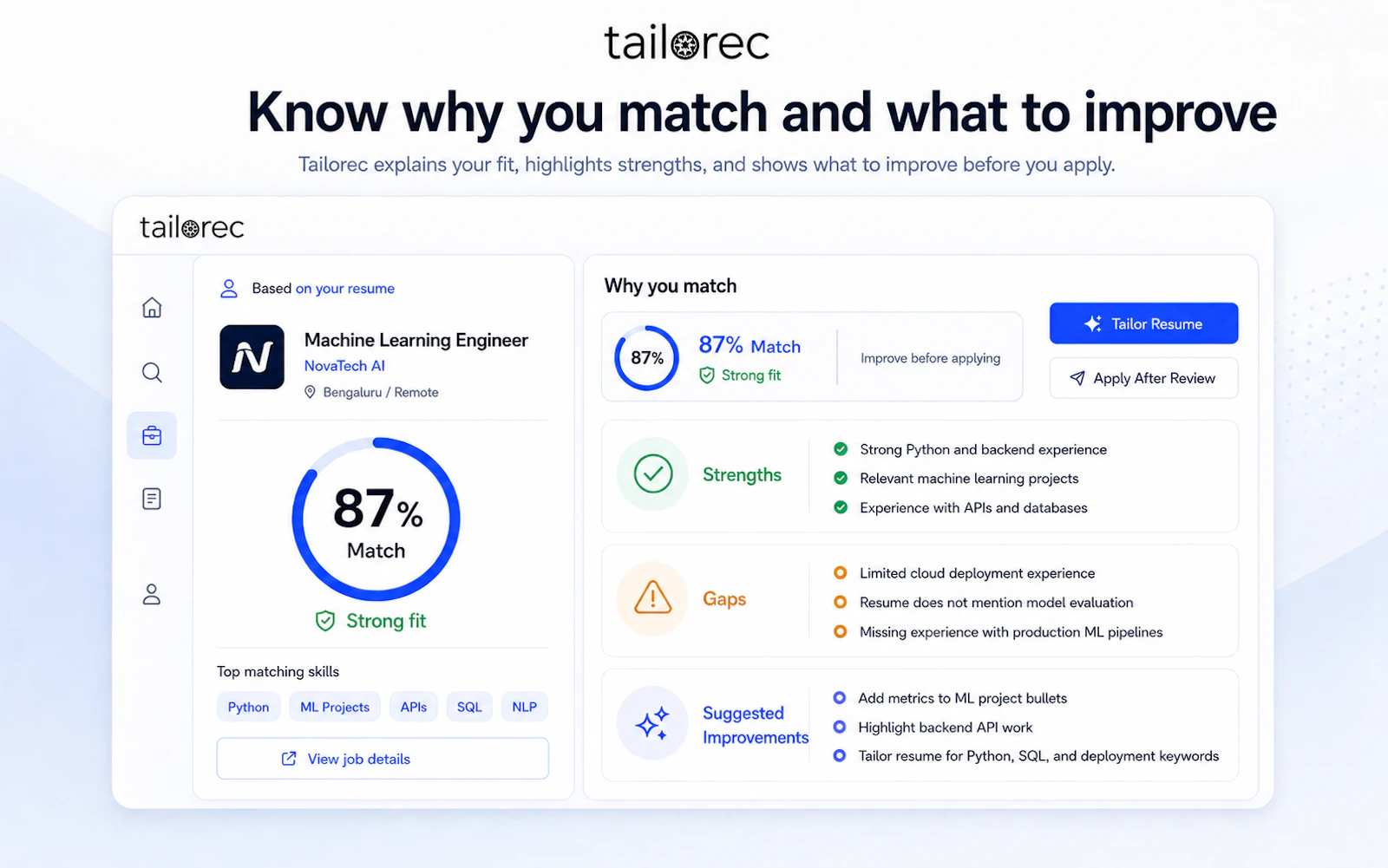 Tailorec screenshot 4