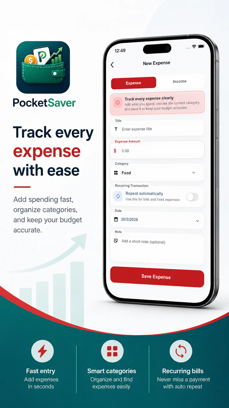 Pocket Saver - Smart Budget screenshot 2
