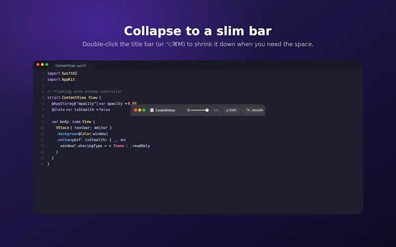 CodeNotes | The Stealth Floating Notepad screenshot 4