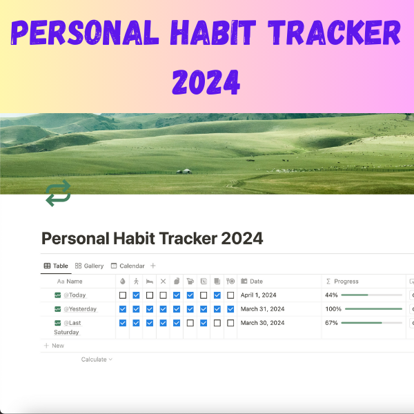 Personal Habit Tracker 2024