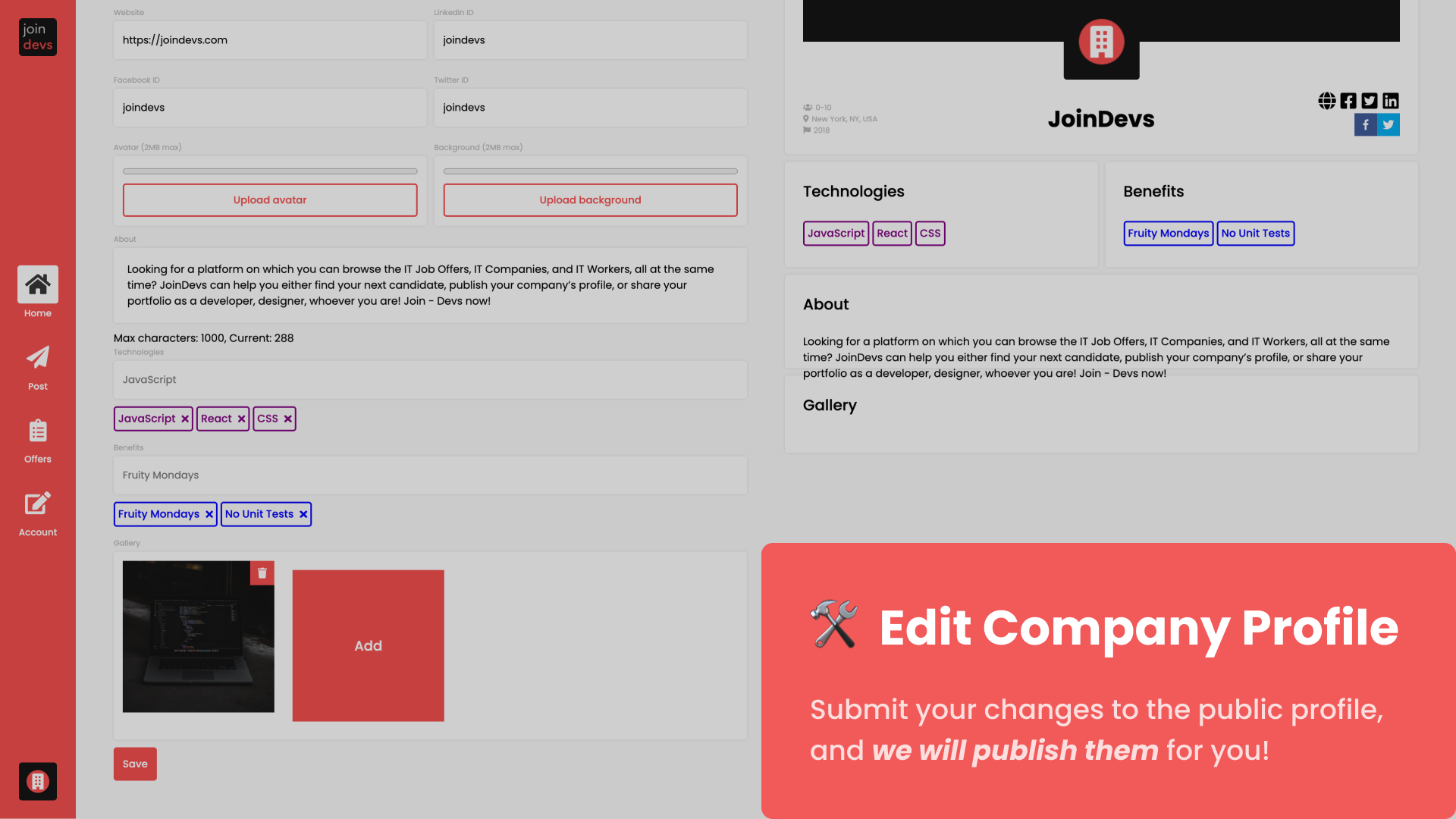 JoinDevs gallery image