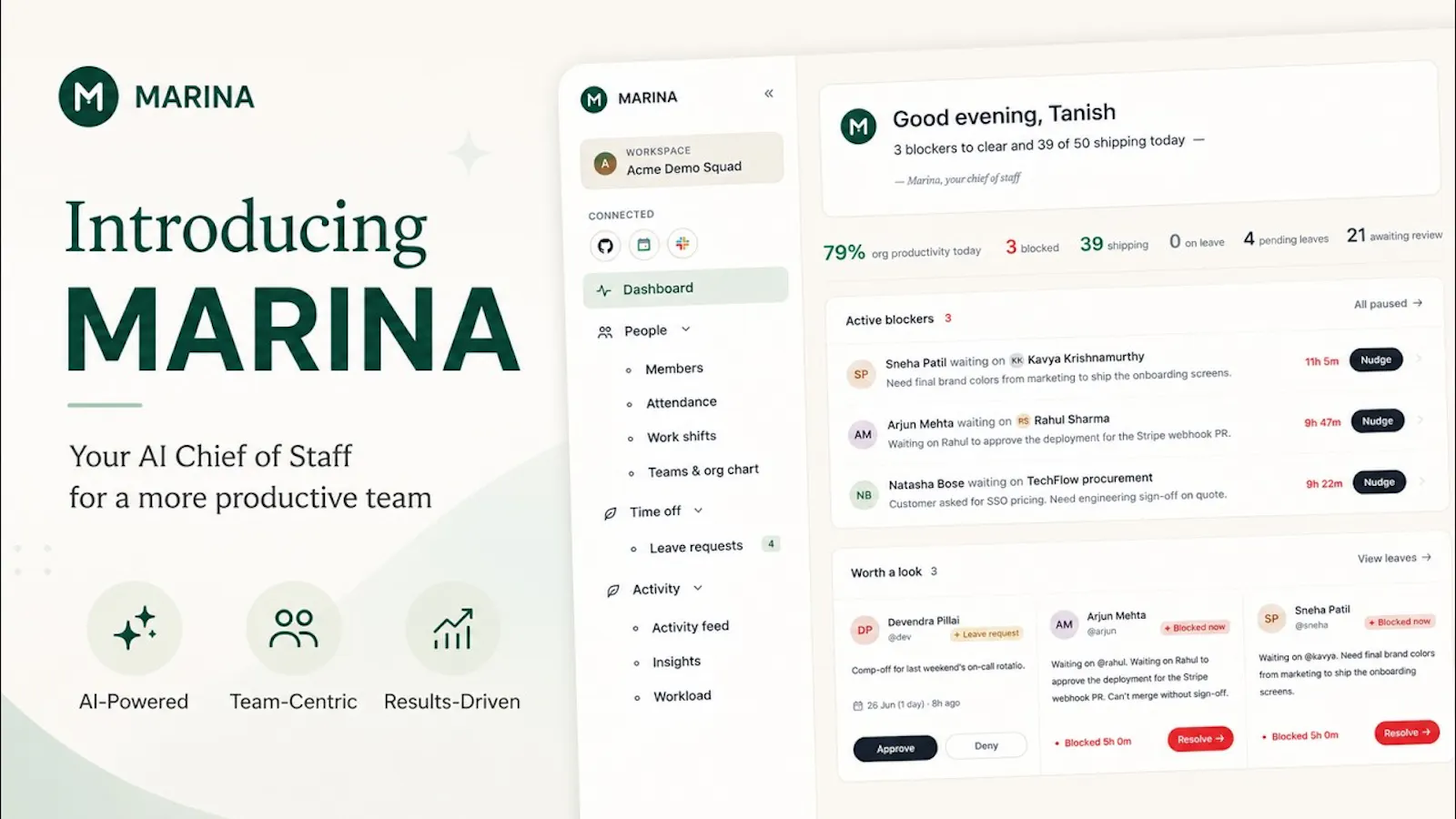 Marina - AI Chief of Staff for Teams screenshot 1 (video preview)