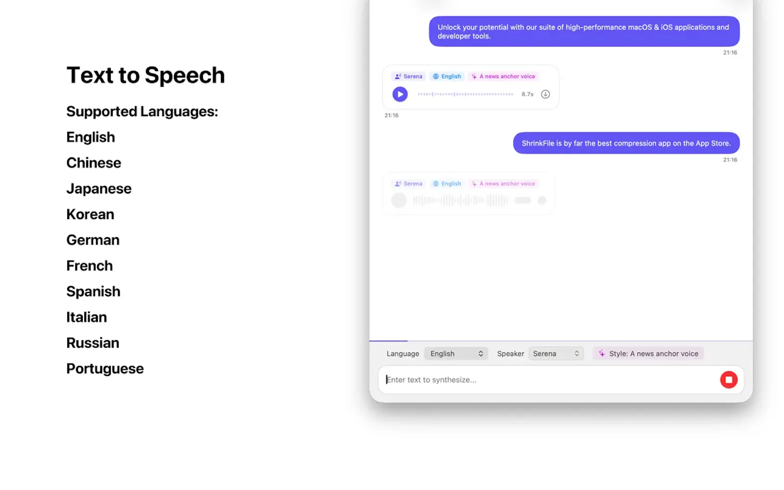 LittleTTS screenshot 1