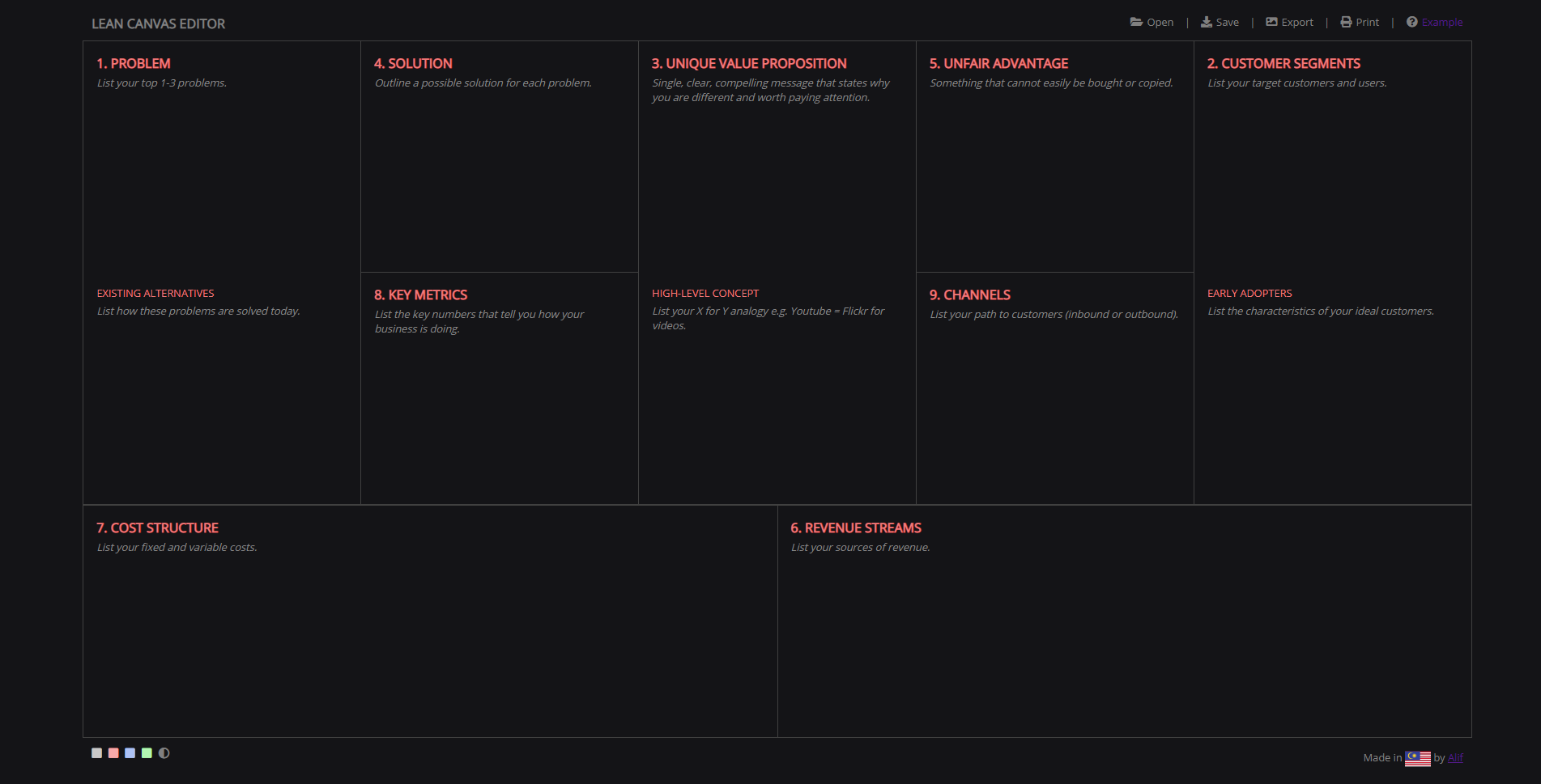 Lean Canvas Editor gallery image