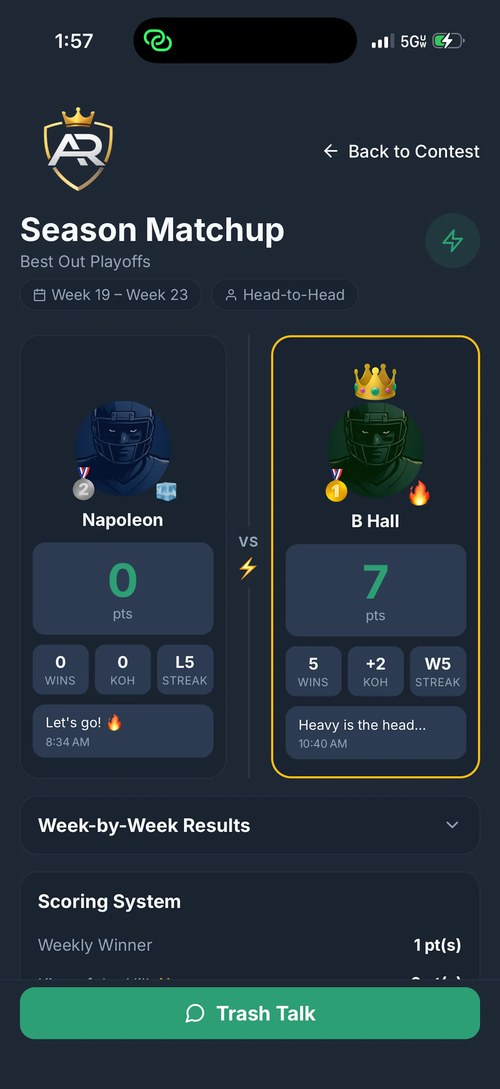 ArchRivals Fantasy Football App screenshot 11