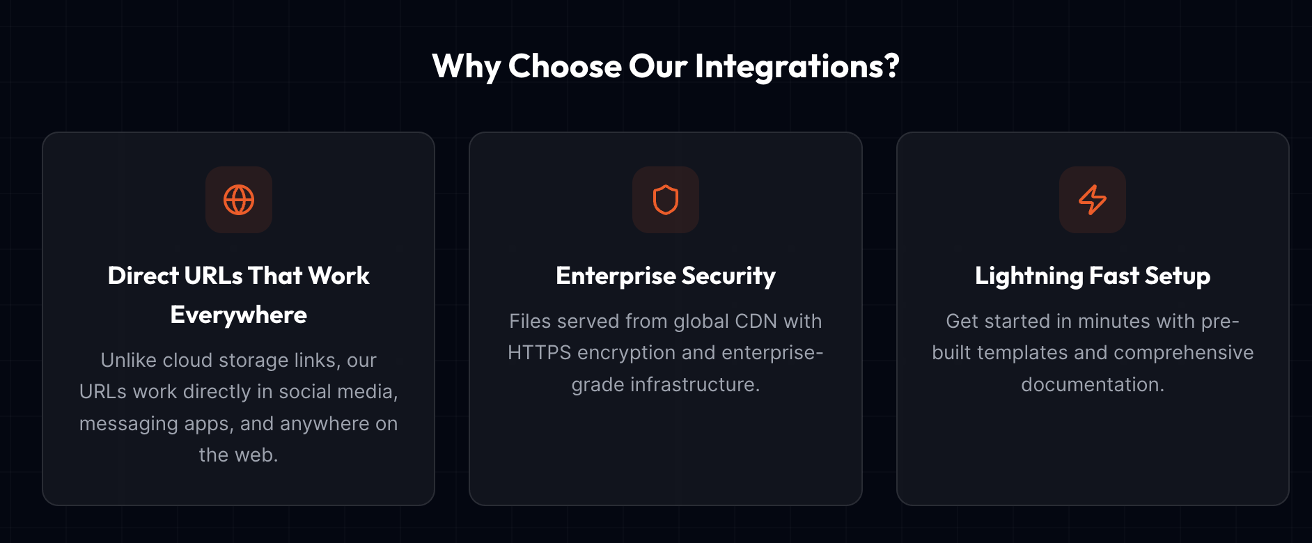 Upload to URL - Screenshot 2 showing product features and functionality
