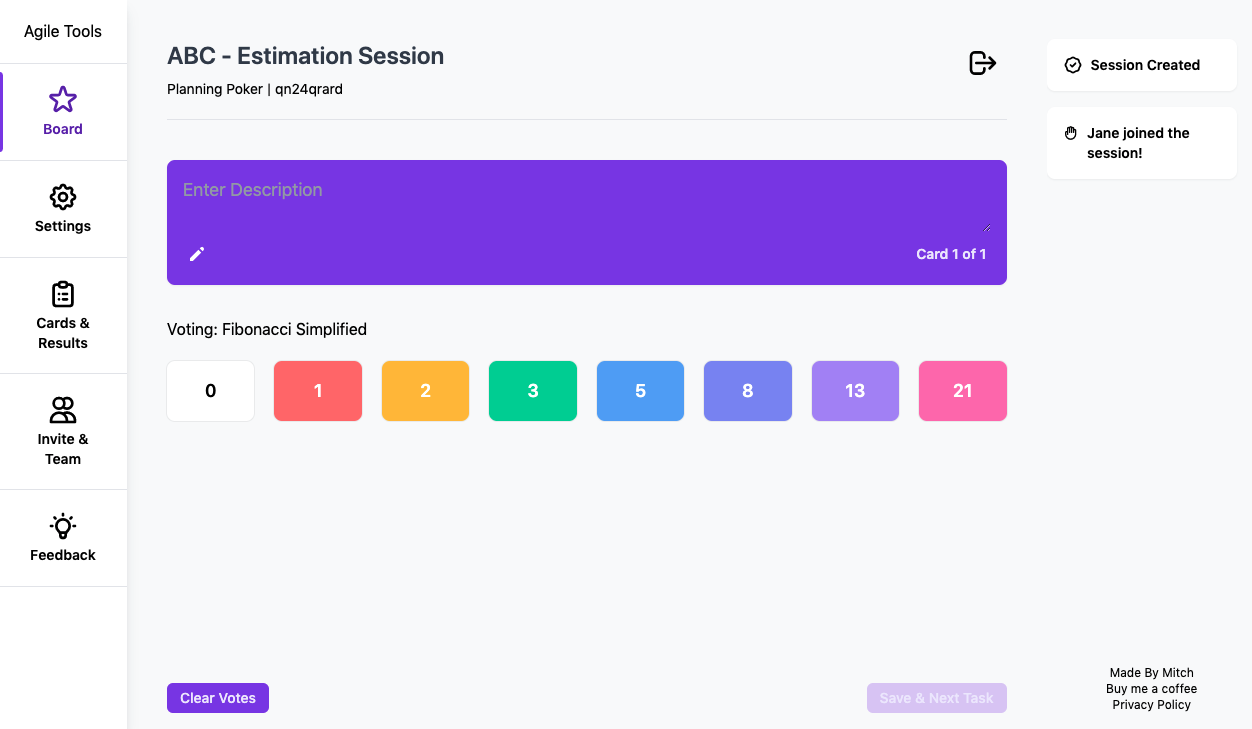 Agile Tools - Planning Poker Online gallery image