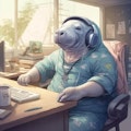 Camera and me, the Manatee