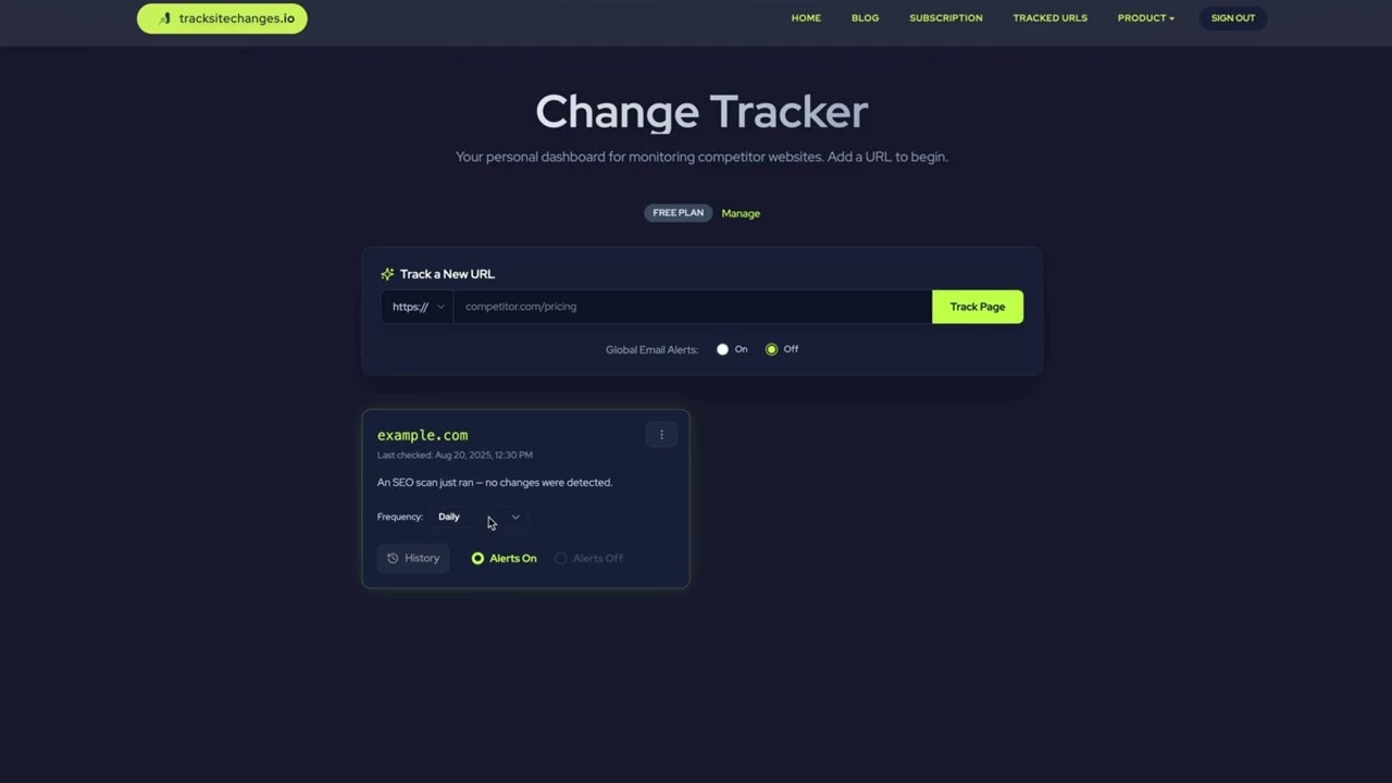 TrackSiteChanges gallery image