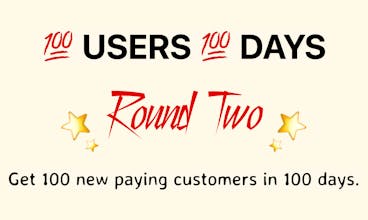 100 Users 100 Days Challenge Round 2 gallery image