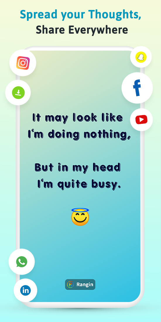 Rangin: Gradient Status Quotes Maker  gallery image