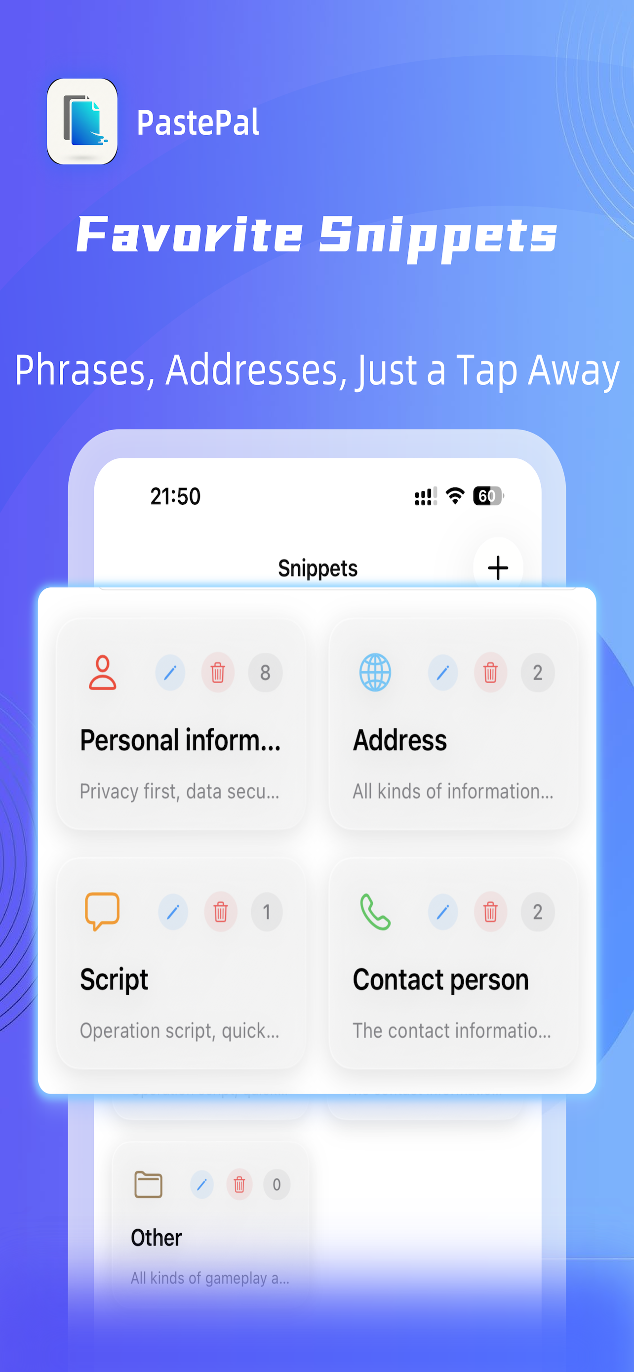 PastePal - Screenshot 4 showing product features and functionality