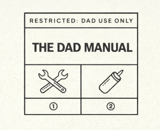The Dad Manual - Product Hunt launch logo and brand identity