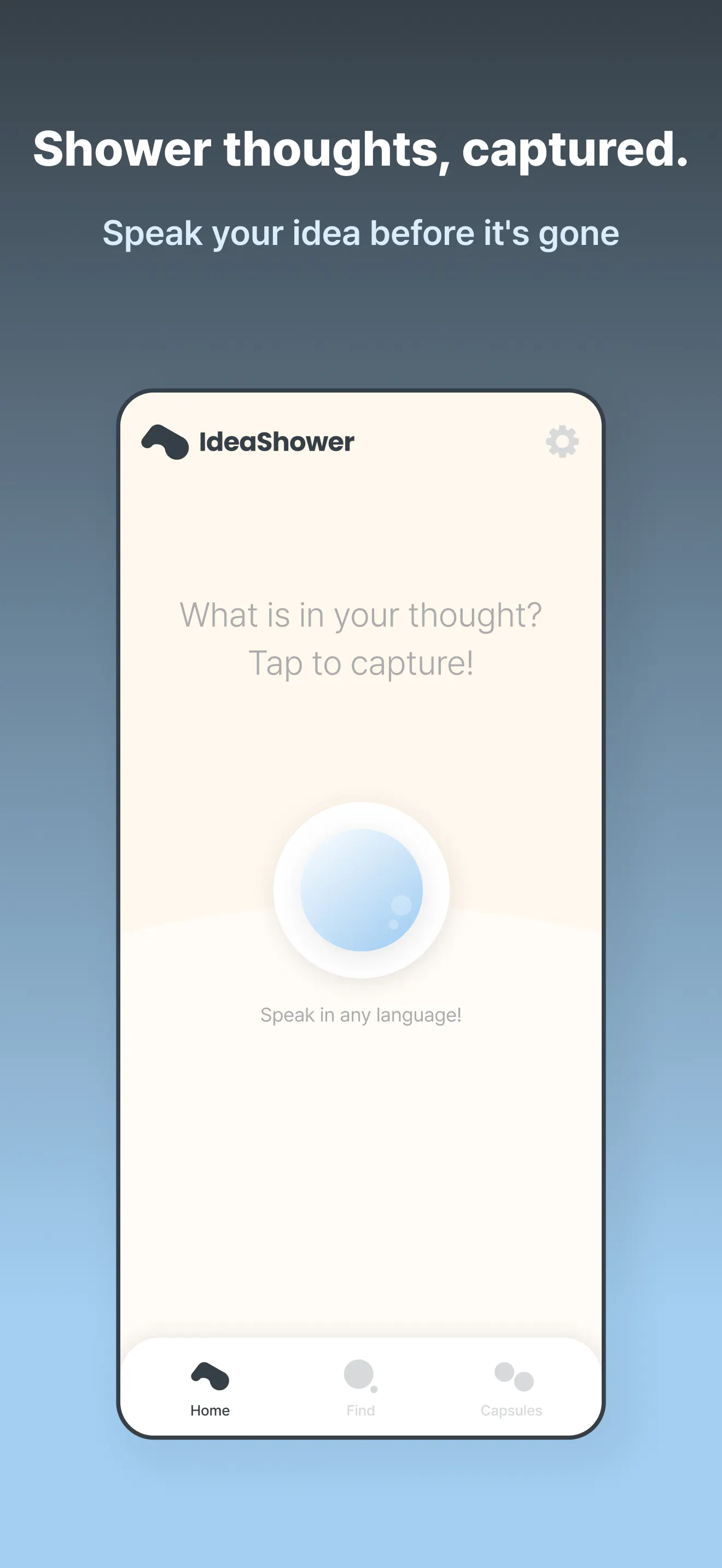 Idea Shower: AI voice journal gallery image