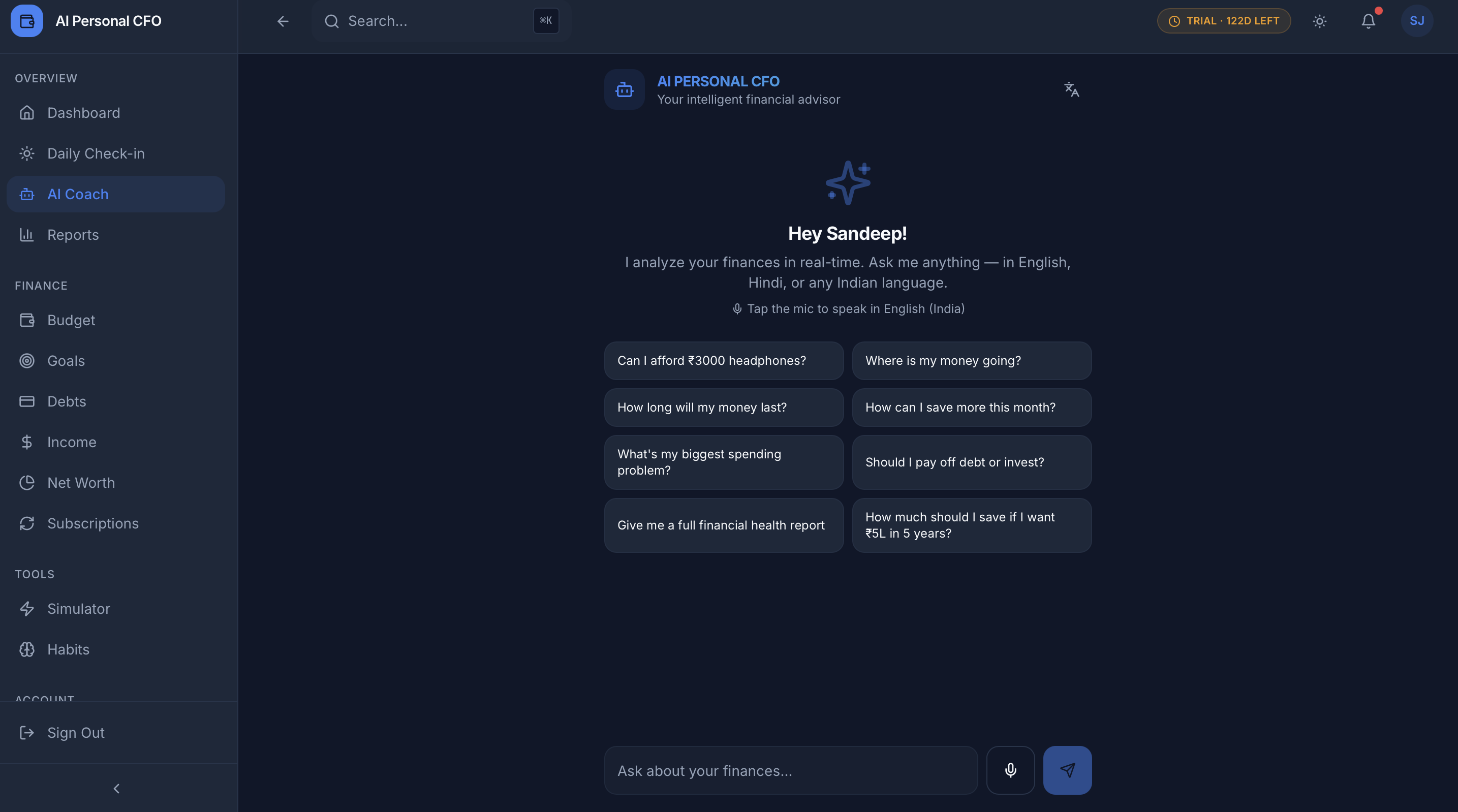 AI Personal CFO gallery image