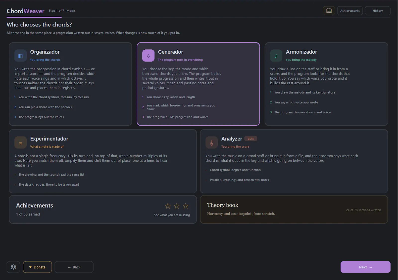 ChordWeaver screenshot 2