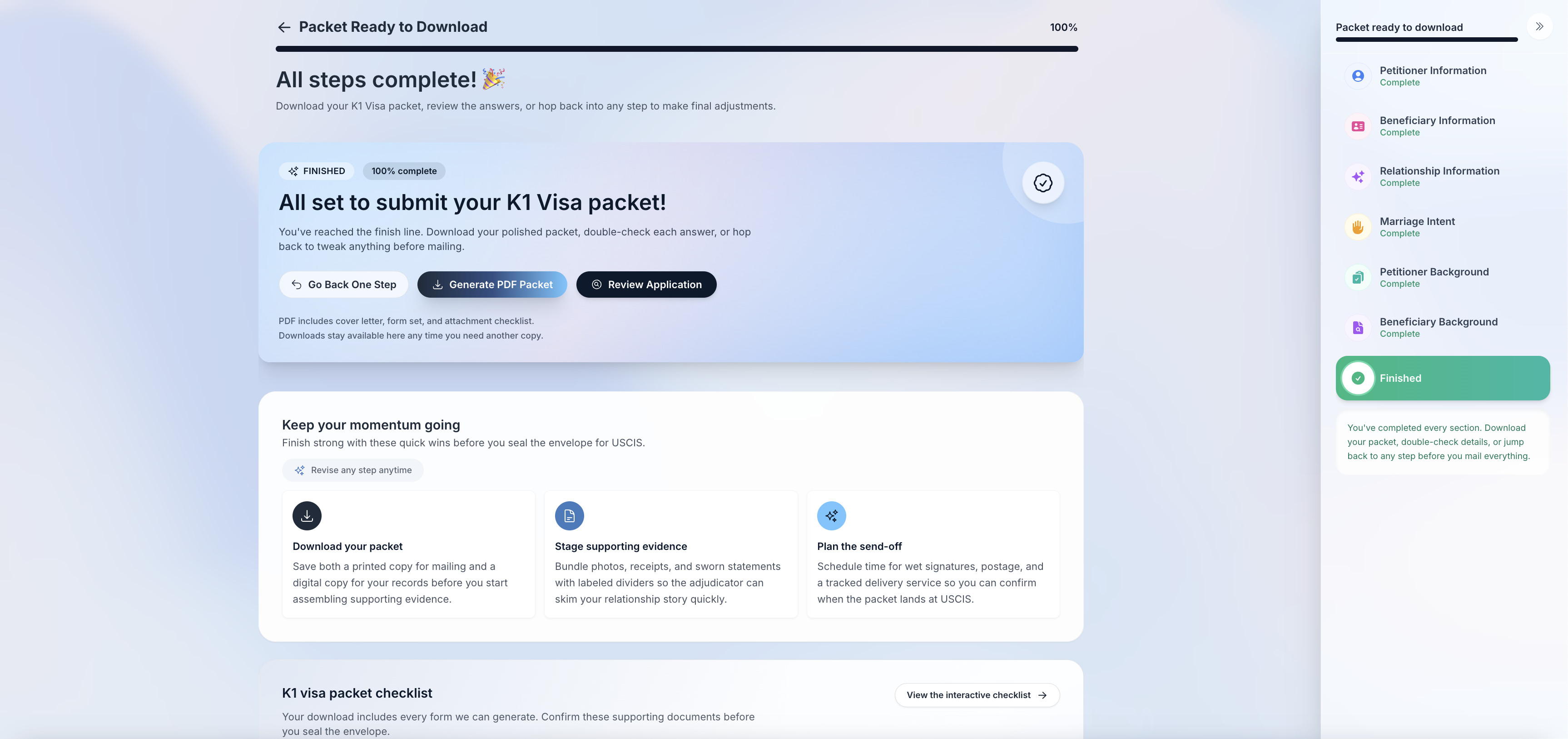 K1 Visa Wizard - Screenshot 3 preview
