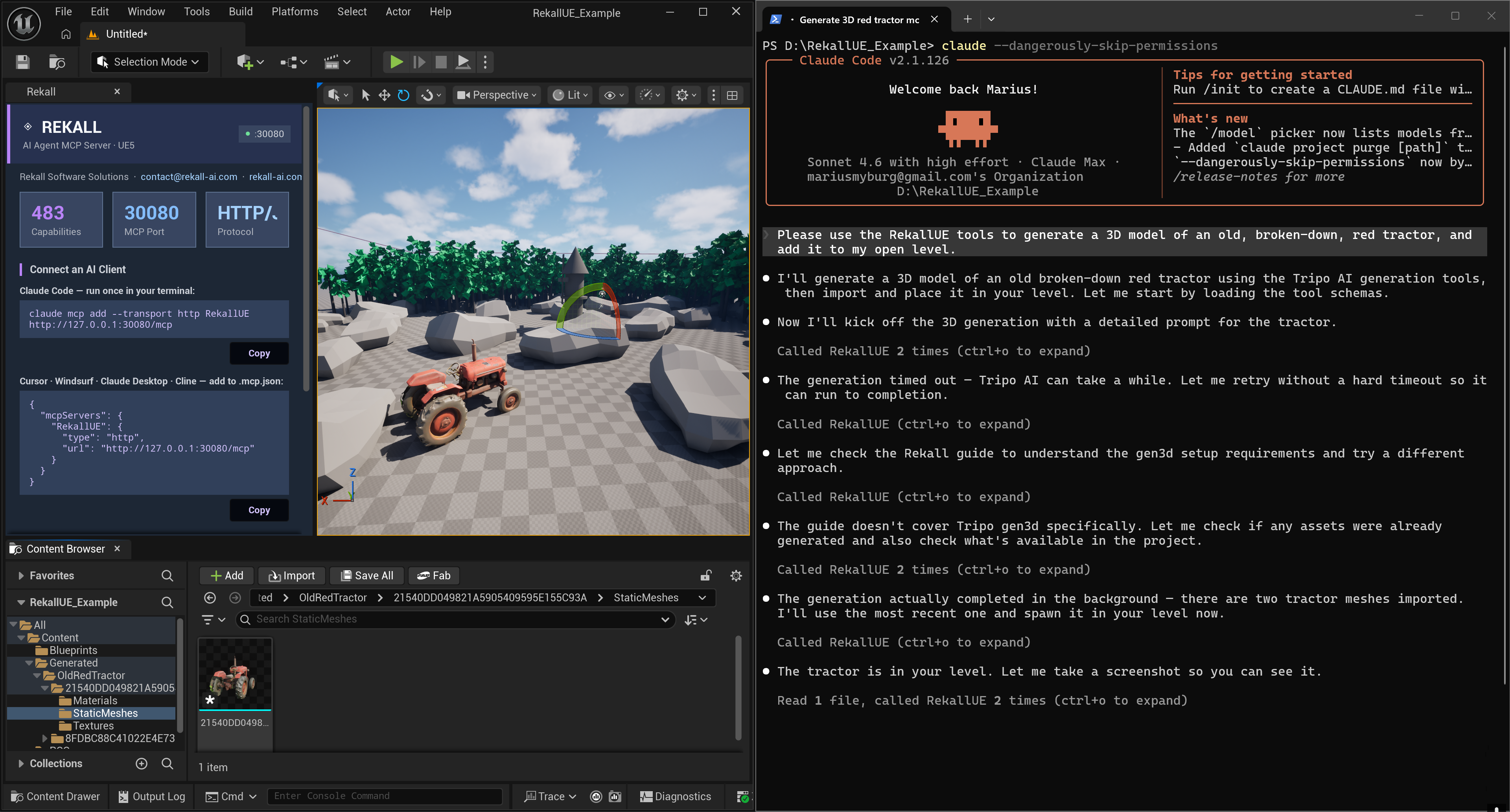 Rekall MCP Tools for Unreal Engine gallery image