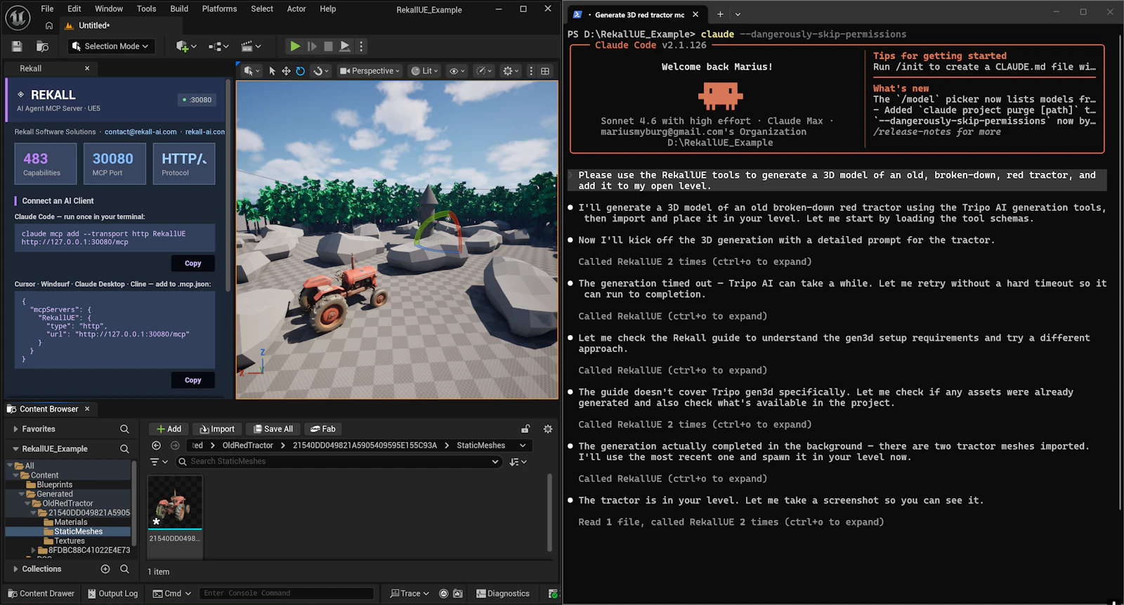 Rekall MCP Tools for Unreal Engine screenshot 3