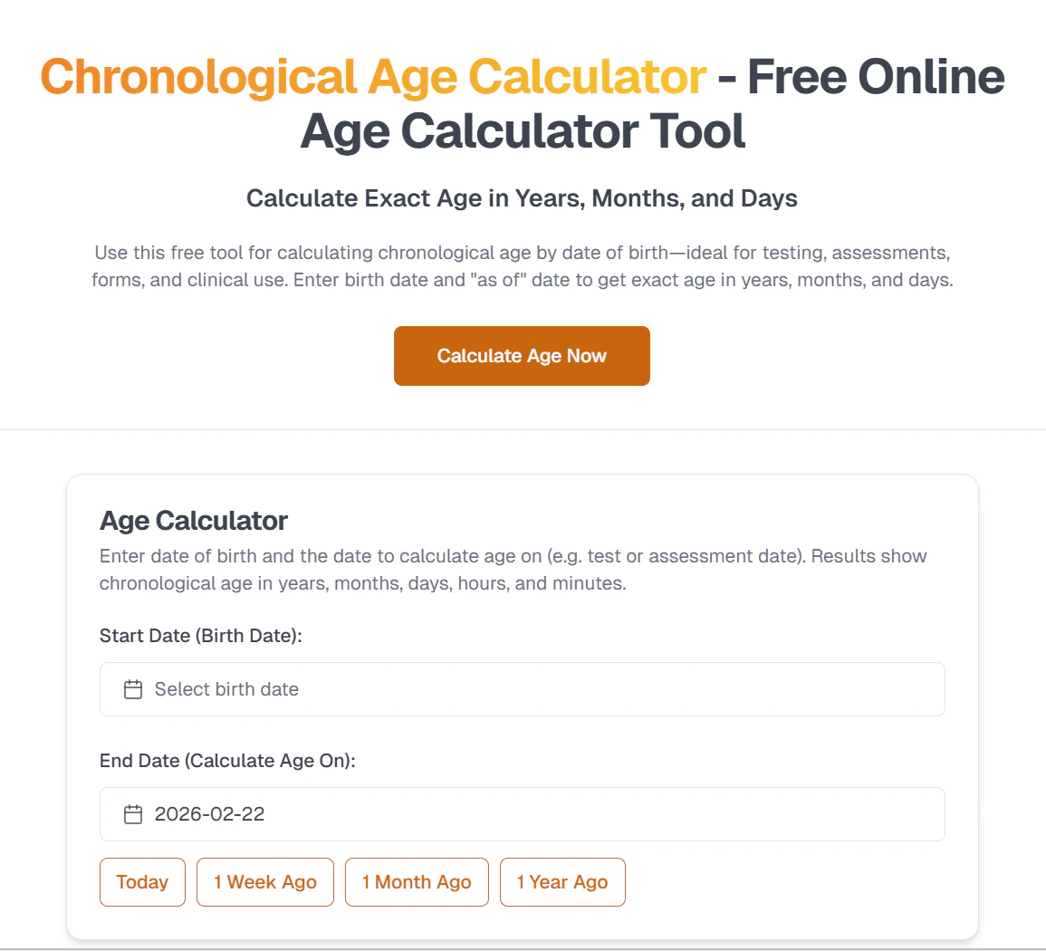 Chronological Age Calculator logo