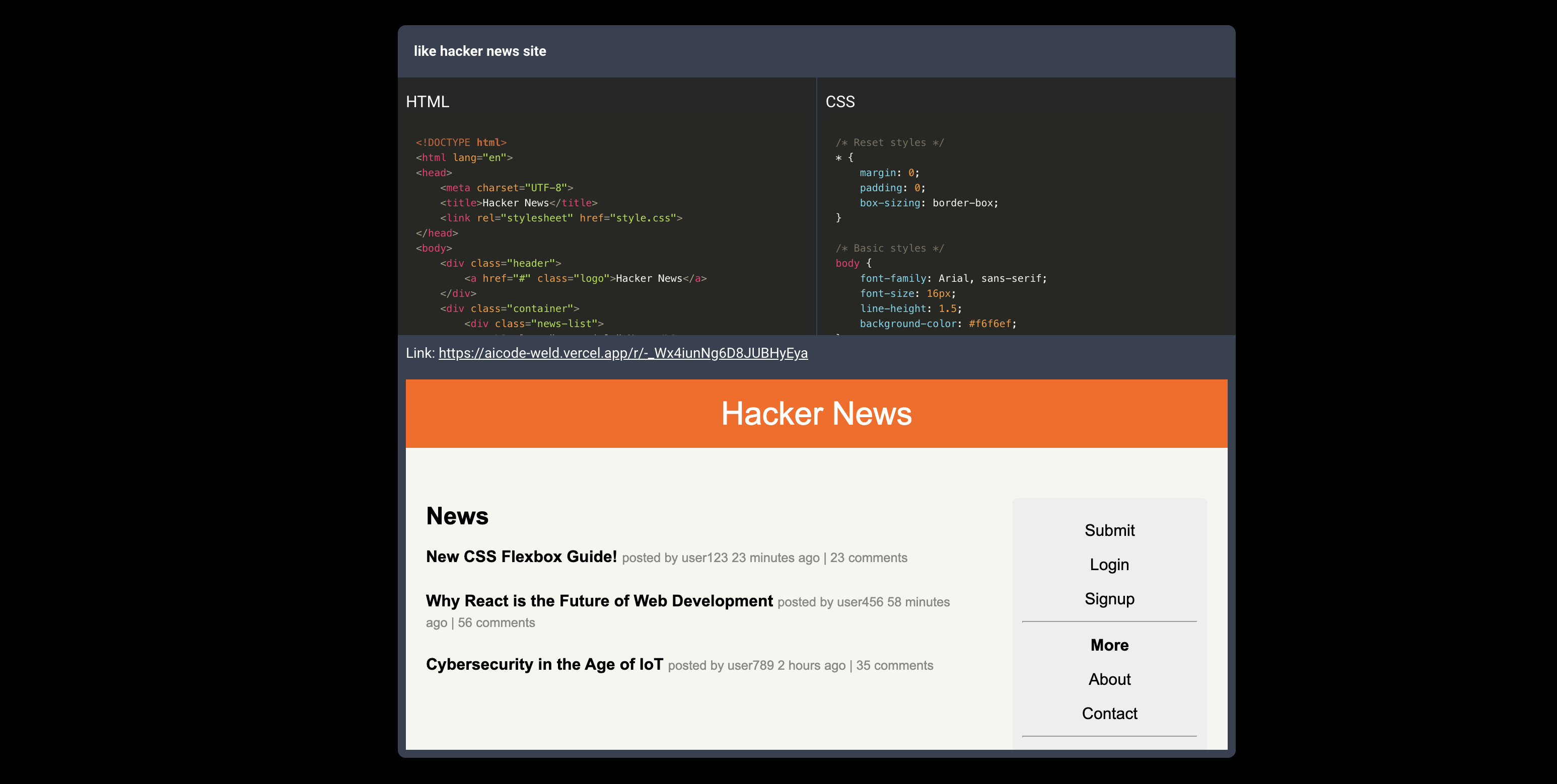 Aicode - Verander tekst in HTML en CSS met AI media 2