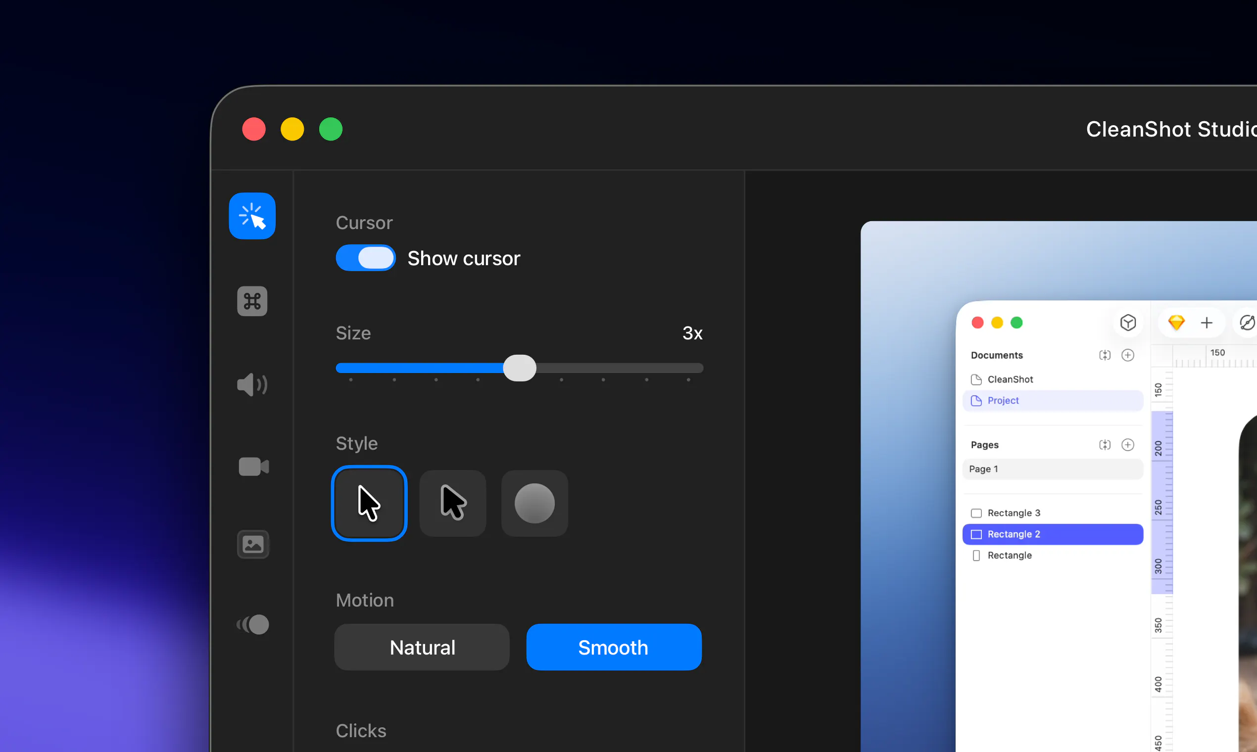 CleanShot 5.0 with Studio Mode gallery image