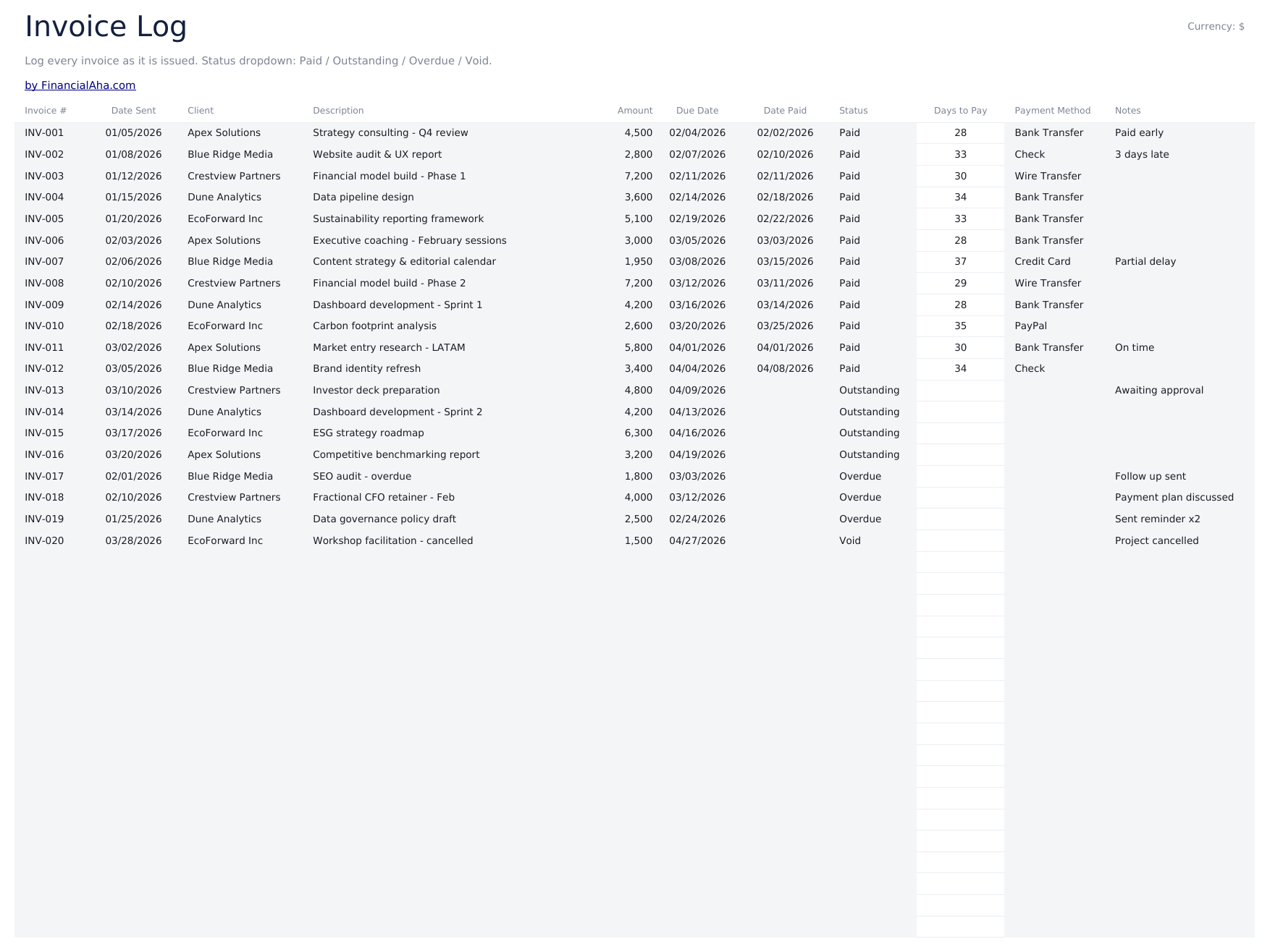 FinancialAha! Ultimate Spreadsheets gallery image