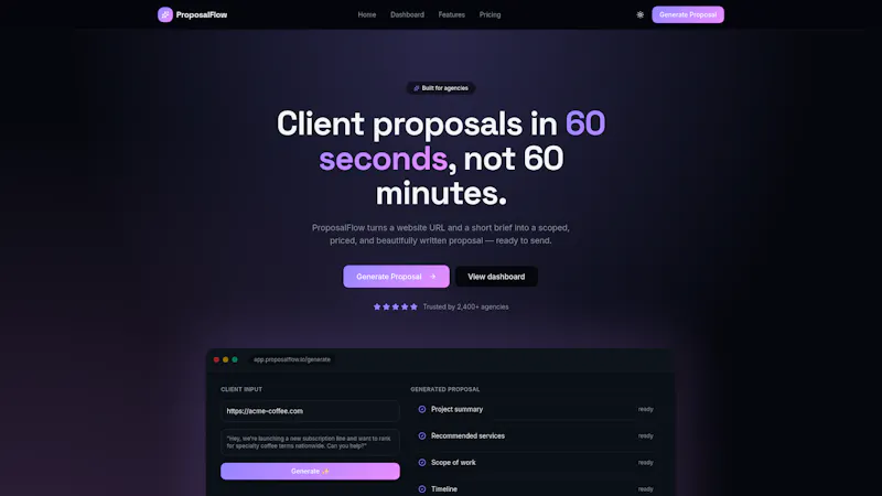 ProposalFlow screenshot 1