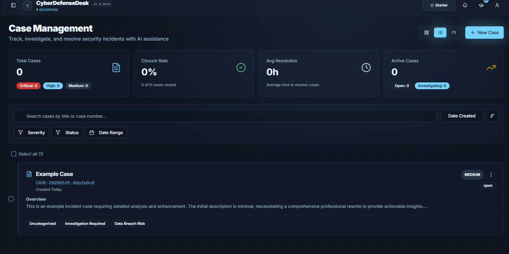 CyberDefenseDesk - Screenshot 3 showing product features and functionality