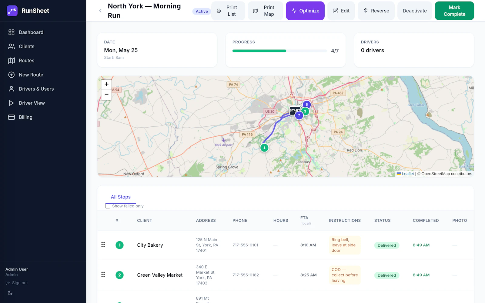 RunSheet screenshot 8