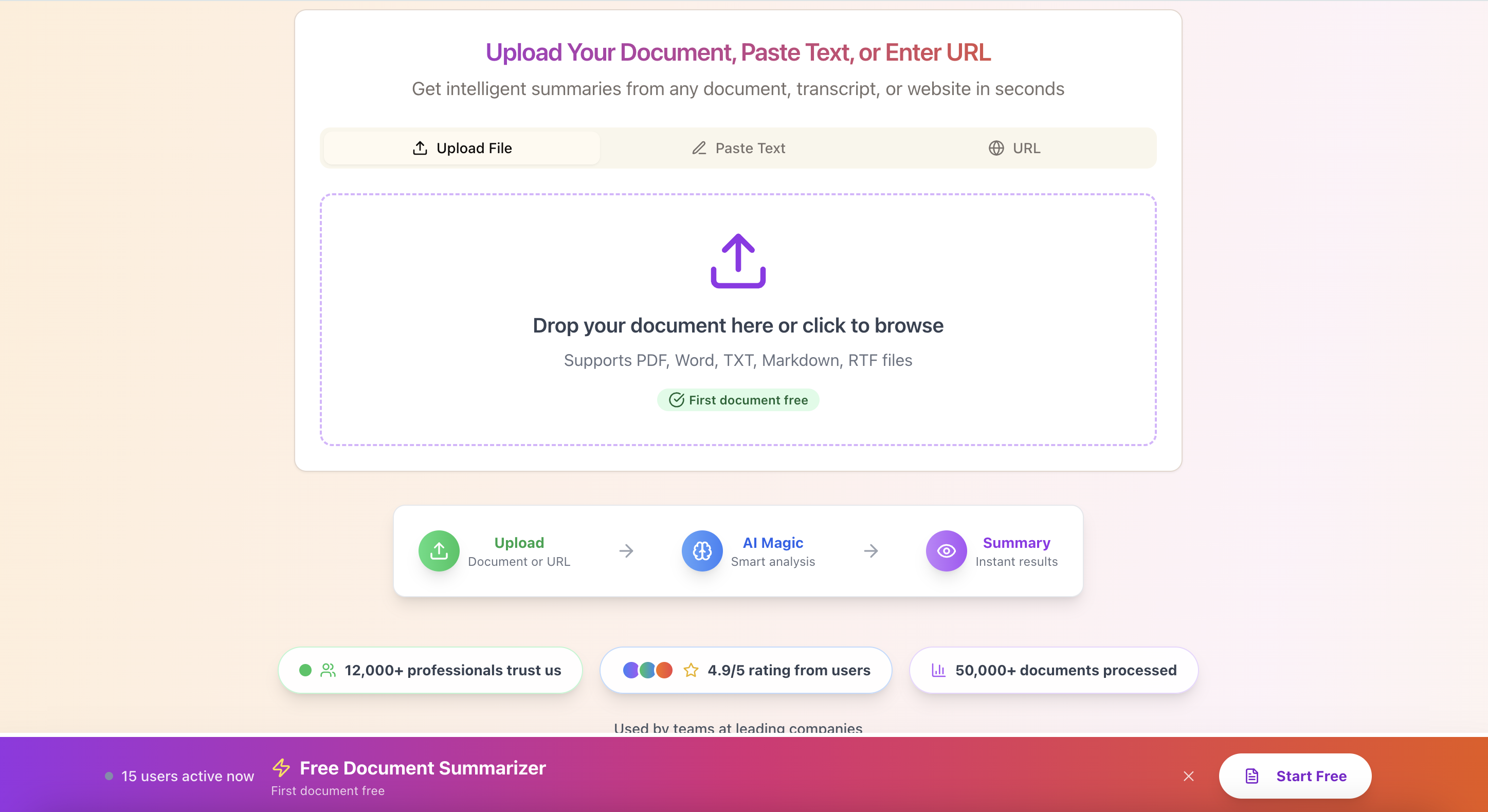 Summery.ai - Превратить плотные документы в четкие, краткие резюме медиа 2