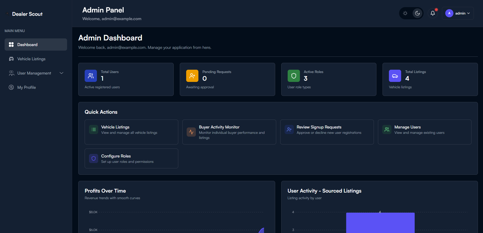 Dealerscout - Main screenshot showing features and interface