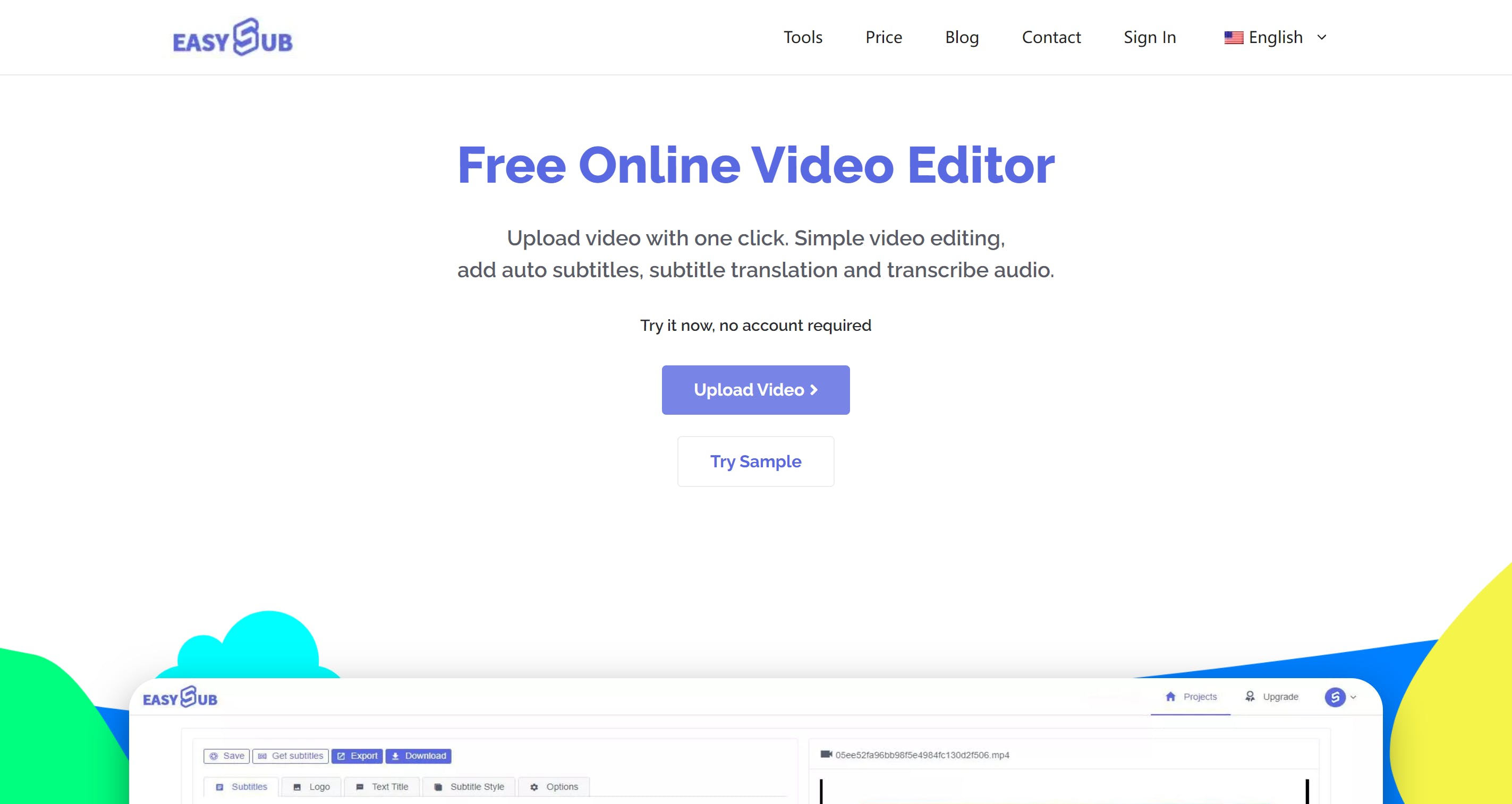 Auto Subtitle Generator Online - EasySub media 1