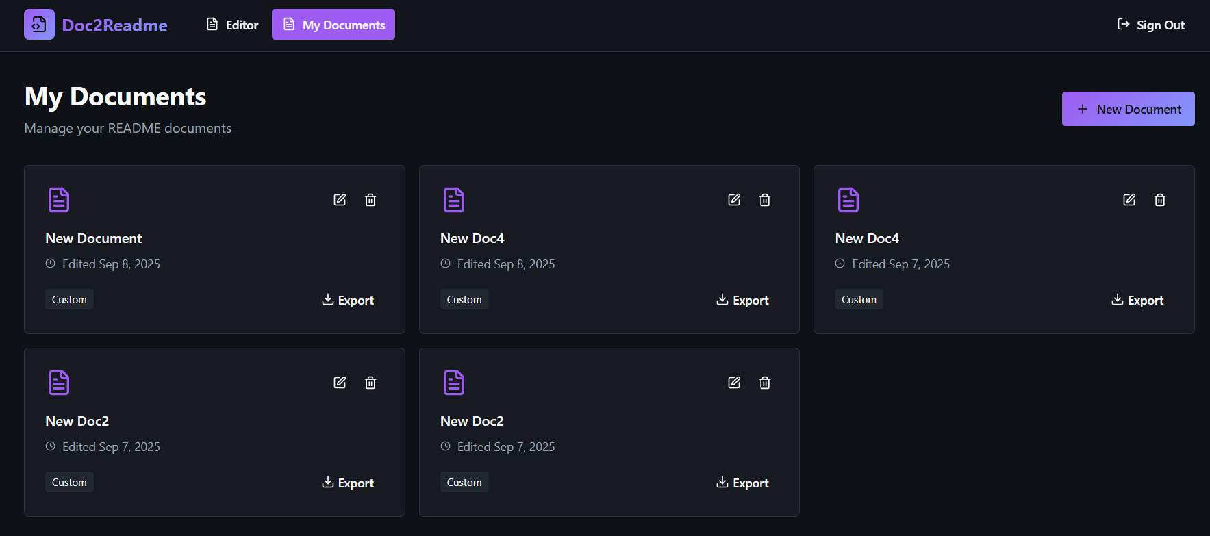 Doc2Readme gallery image