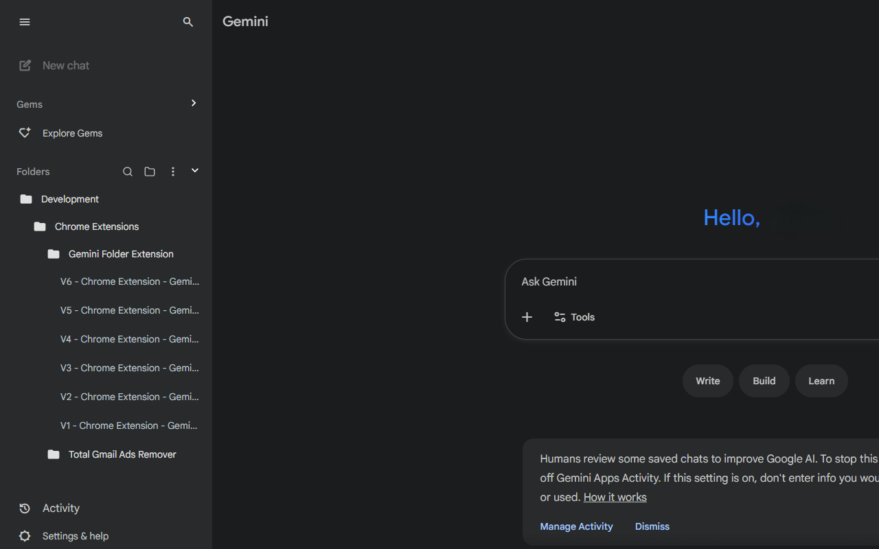 Gemini Chat Folders gallery image