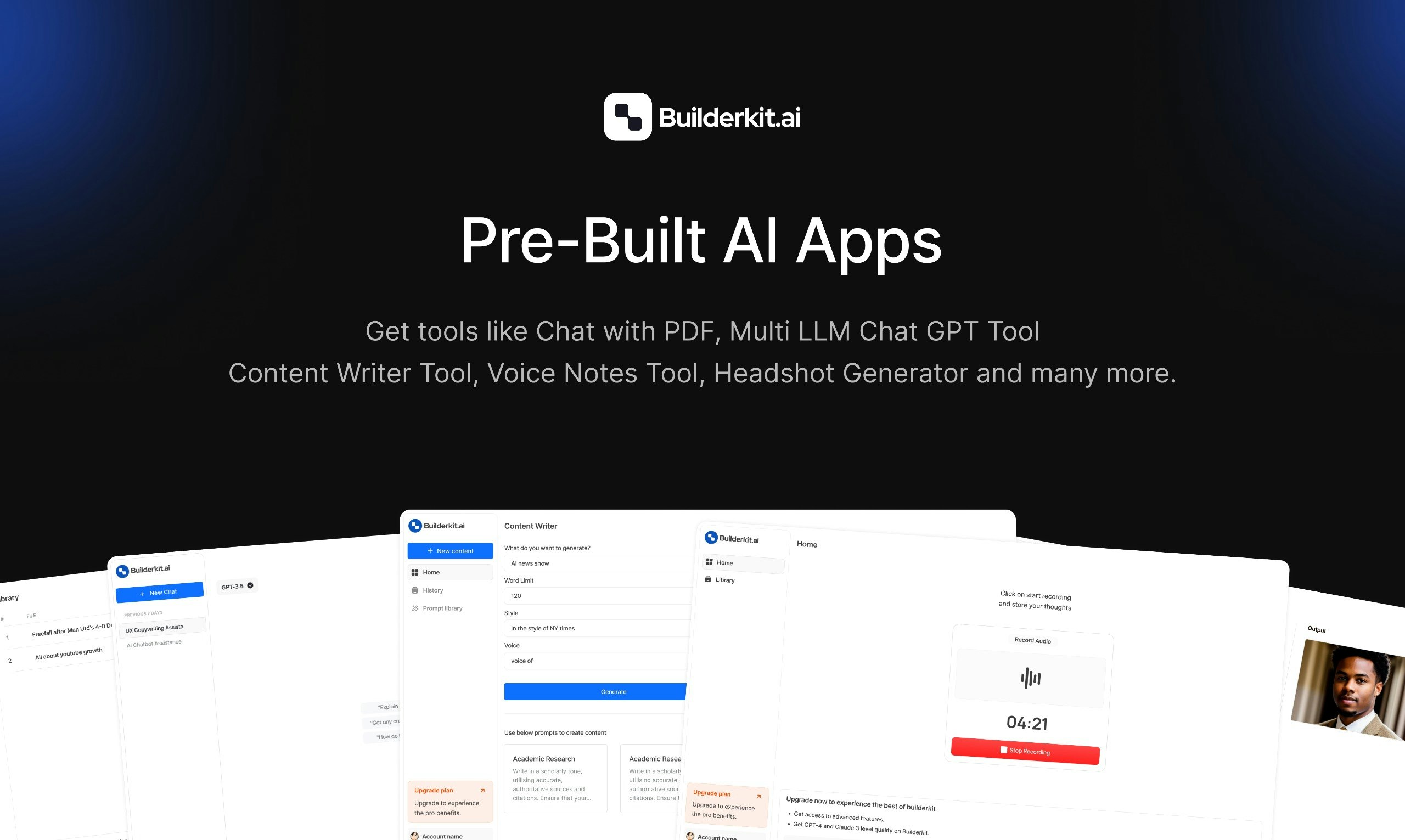 startuptile BuilderKit-Build and Ship AI Tools super fast!