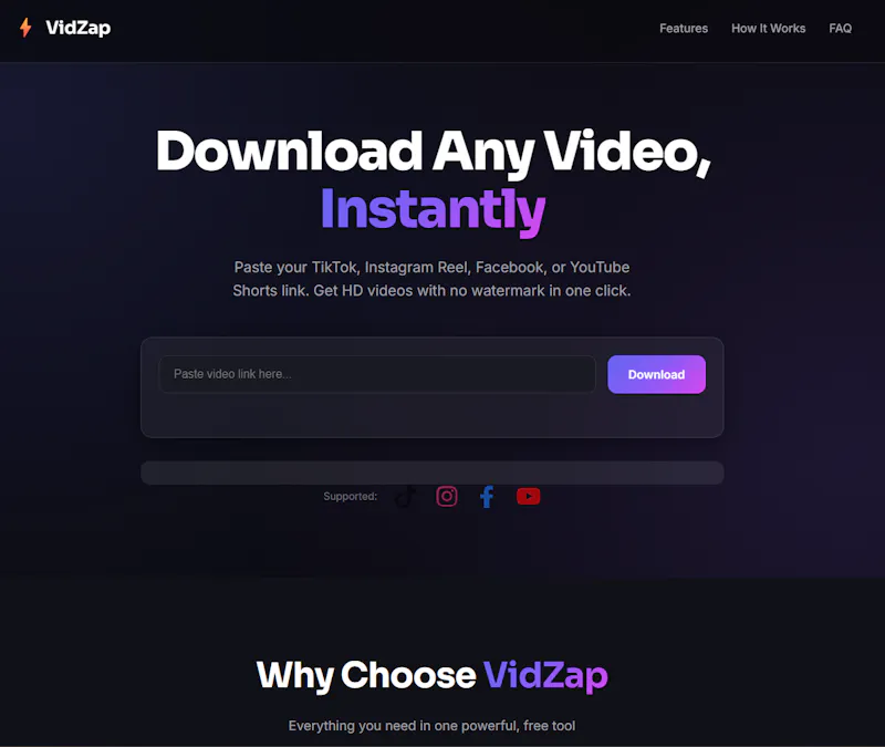 VidZap screenshot 2
