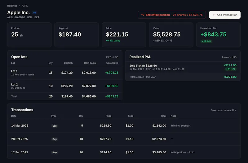 SimplyPortfolio screenshot 3